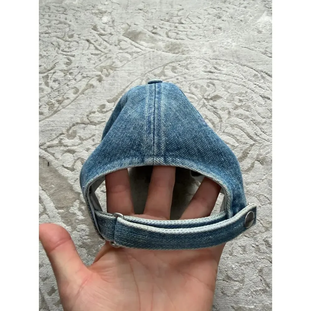 Vintage Calvin Klein Jeans Light Wash Denim CK Logo Dad Cap Y2K